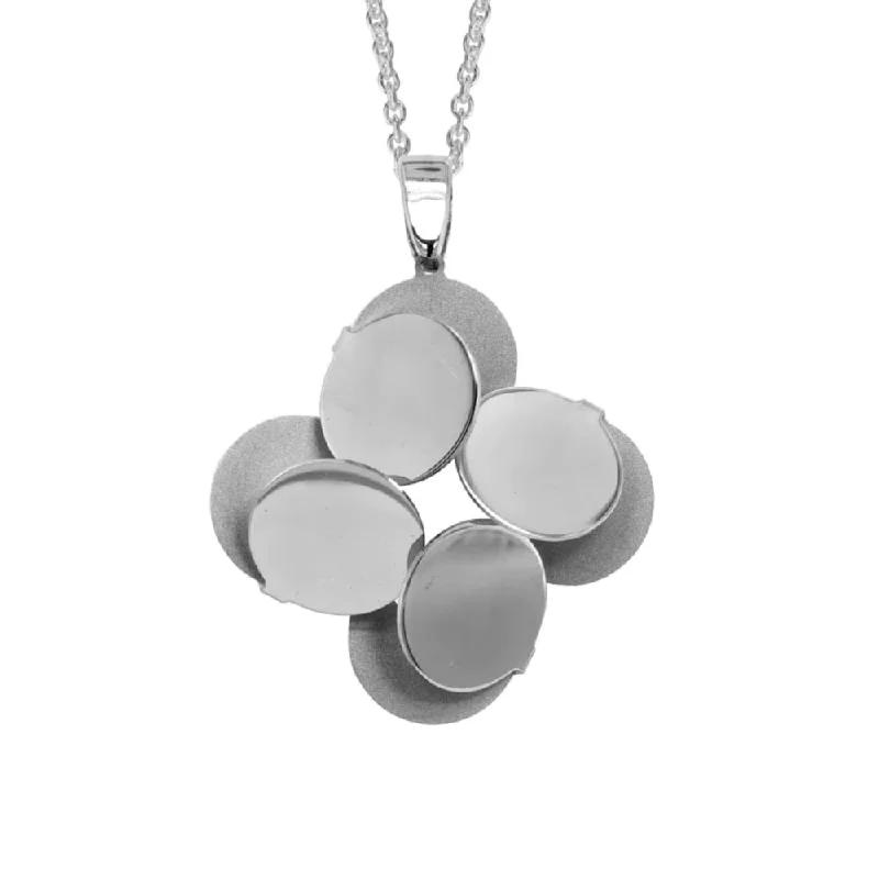 Sterling Silver Multi-Circle Pendant Necklace